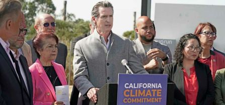 California Governor Newsom discusses climate legislation.